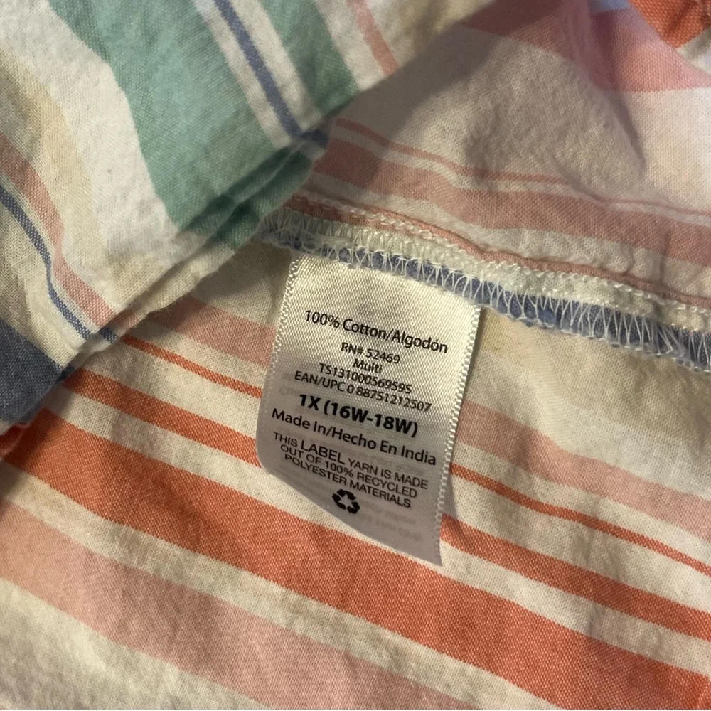 Terra & Sky Cotton Striped Blouse - Picture 5 of 5